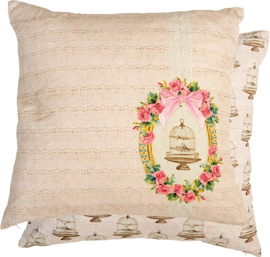 Clayre_eef Párnahuzat Madárkalitkák