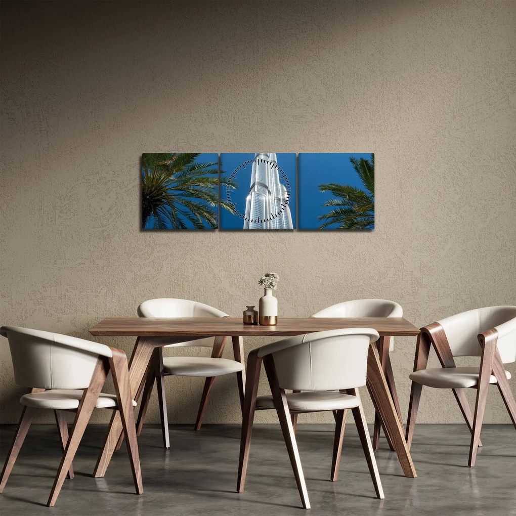 Kép - Burj Khalifa (órával) (90x30 cm)