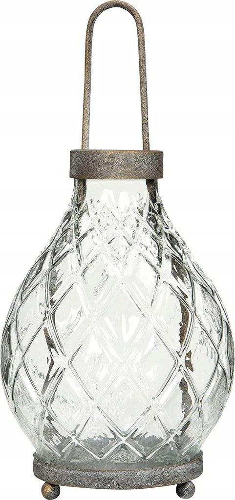 Gyertyatartó Linea tealight retro stílus 25cm magas