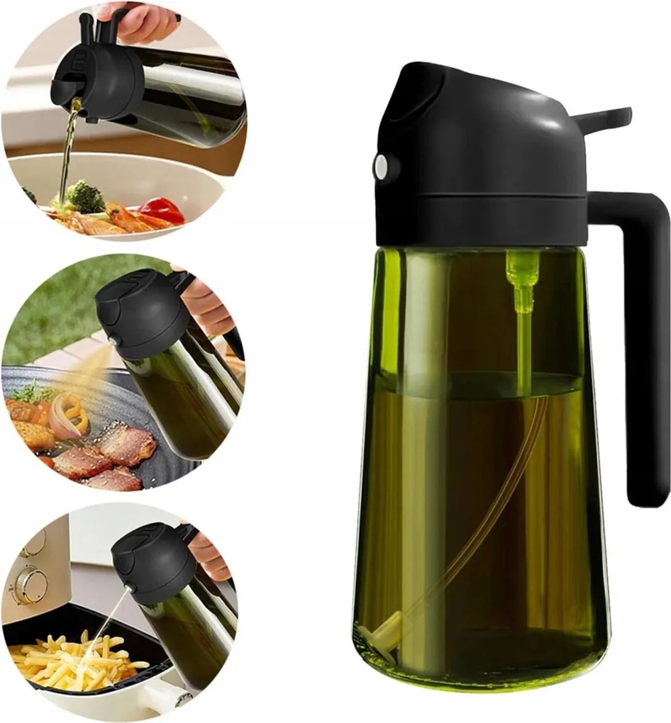 Konyhai Olajmosó Spray Üveg Adagoló Nyéllel Nagy