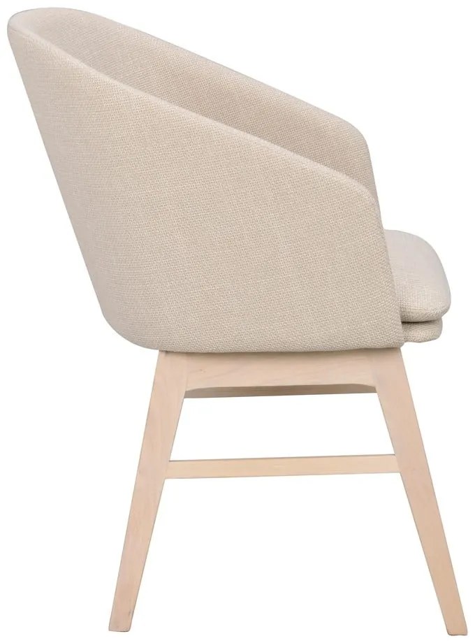Bézs kárpitozott étkezőfotel szett 2 db-os Windham – Rowico