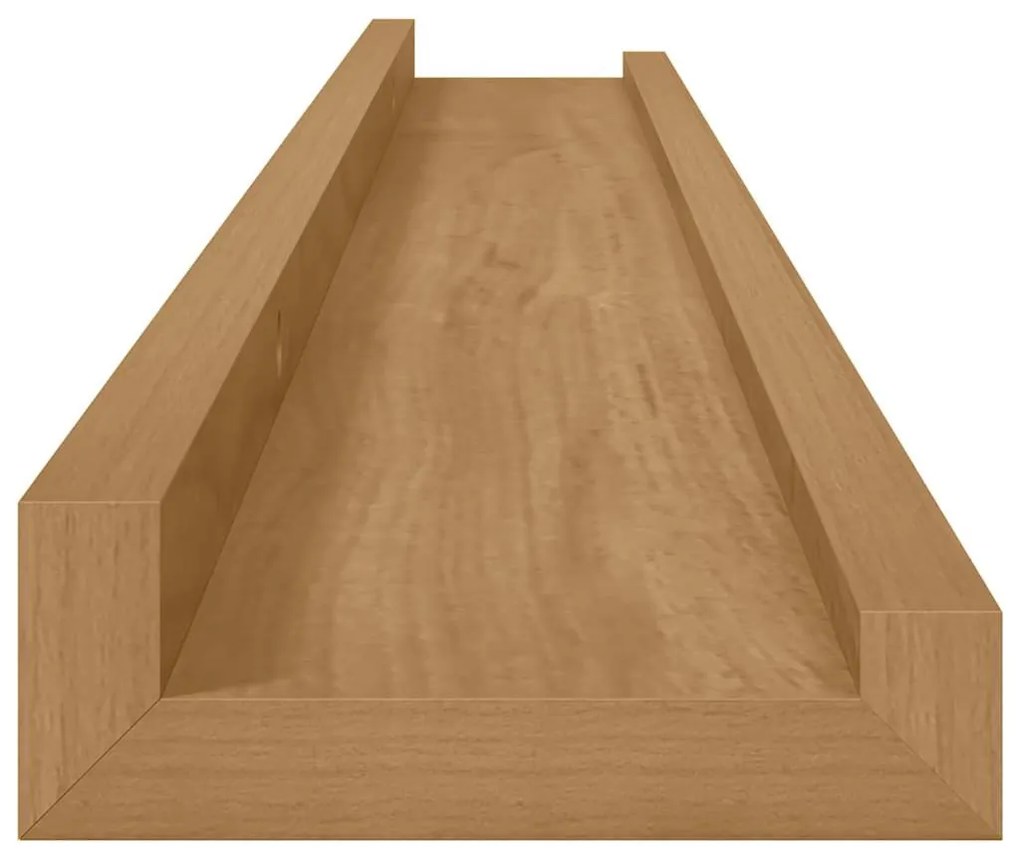 Falpolc polcokkal tárolóval 4 pcs Barna 80 x 9 x 3 cm Faanyag