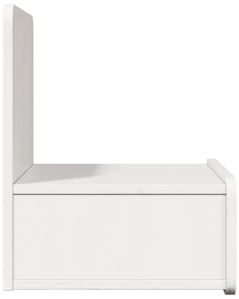 Éjjeli asztal 2 pcs Fehér 44 x 32.5 x 40 cm Tömör fenyőfa