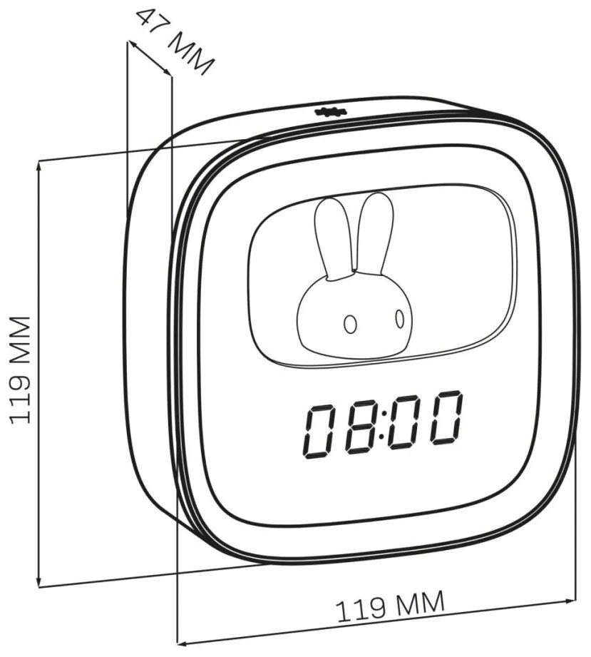 Polux BUNNY 328144 Asztali lámpa 1x1,2W/LED 3000K 55lm IP20