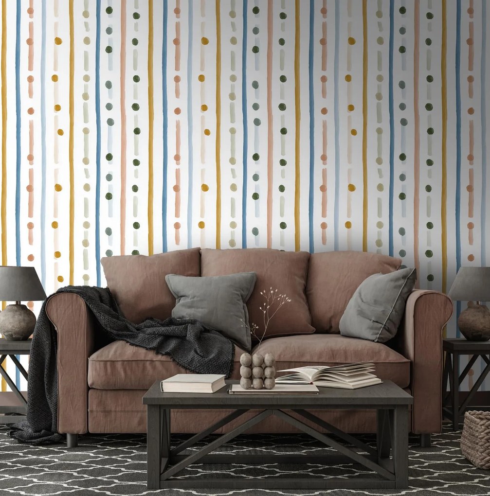 Fotótapéta - Vonalak és pöttyök (147x102 cm)