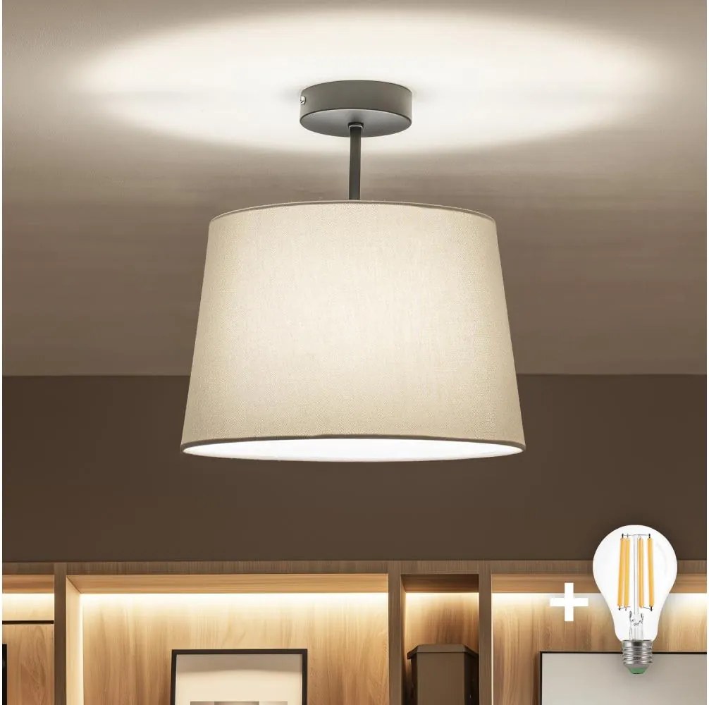 BRILAGI - LED felületre szerelt csillár CERIA 1xE27/60W/230V átm. 30 cm fekete/szürke