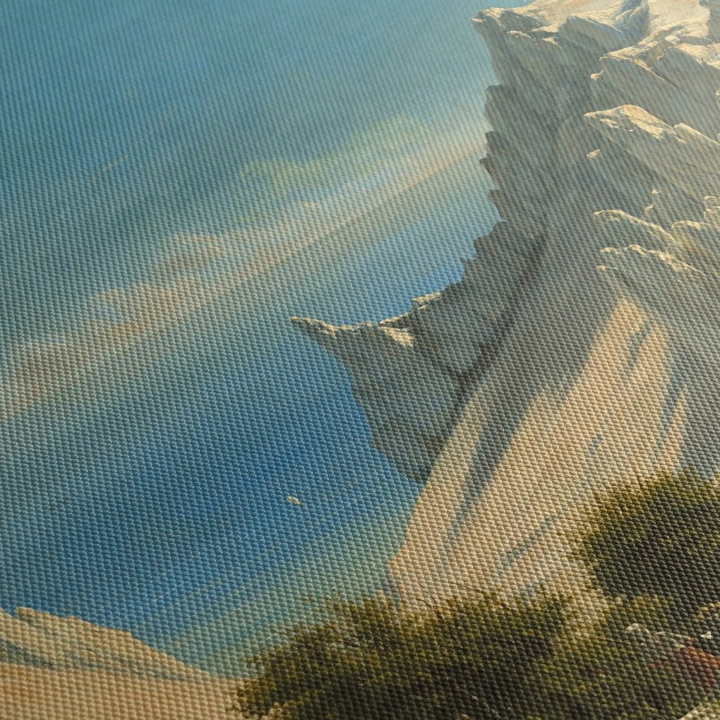 Kép - Georg Emil Libert, View of Sommerspiret, the Cliffs of Møn, reprodukciók (órával) (90x30 cm)