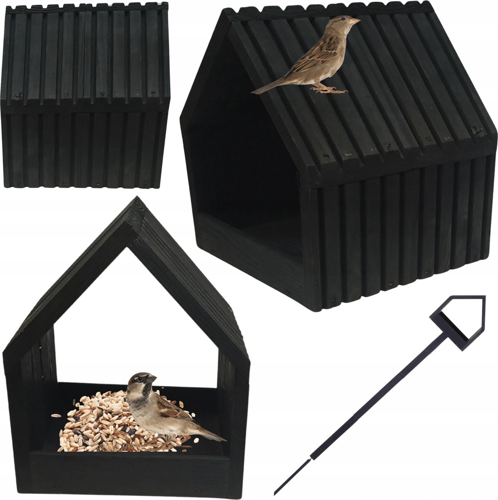 Madáretető fa Eko impregnált 117x24x22 cm kerti álló