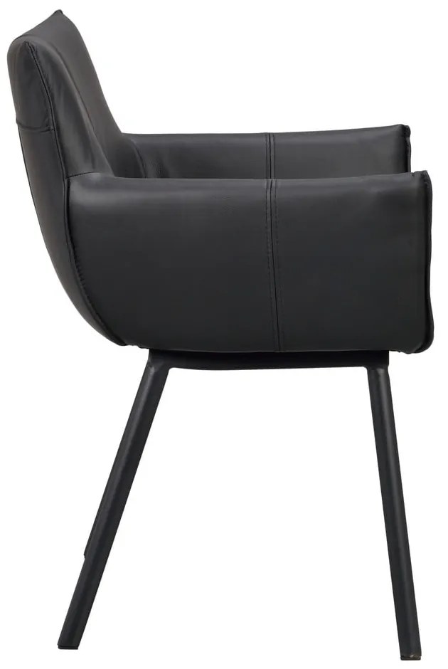 Fekete kárpitozott étkezőfotel szett 2 db-os Hinckley – Rowico