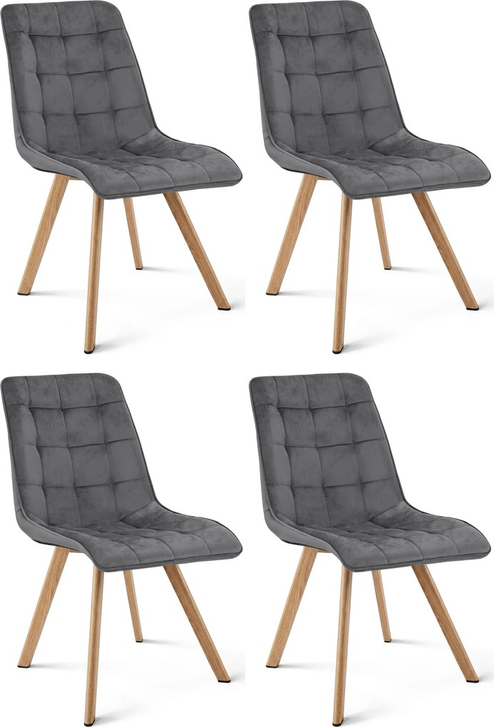 Étkezőszék CIEZA VELVET, sötétszürke