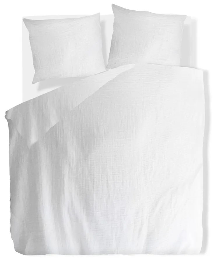 Fehér kétszemélyes muszlin ágyneműhuzat 200x200 cm Plain Muslin – Butter Kings