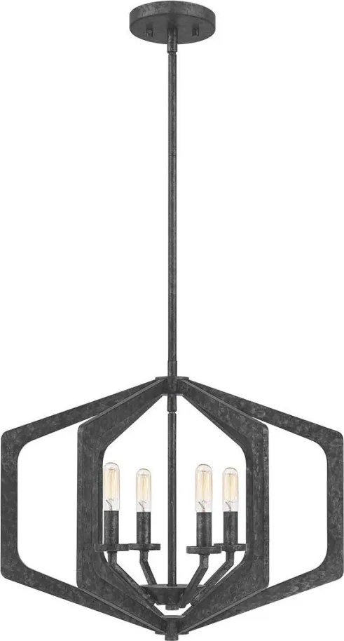 ELSTEAD QZ-VANGUARD-4P-OK VANGUARD Klasszikus Függesztett Lámpa Fekete E14 IP20