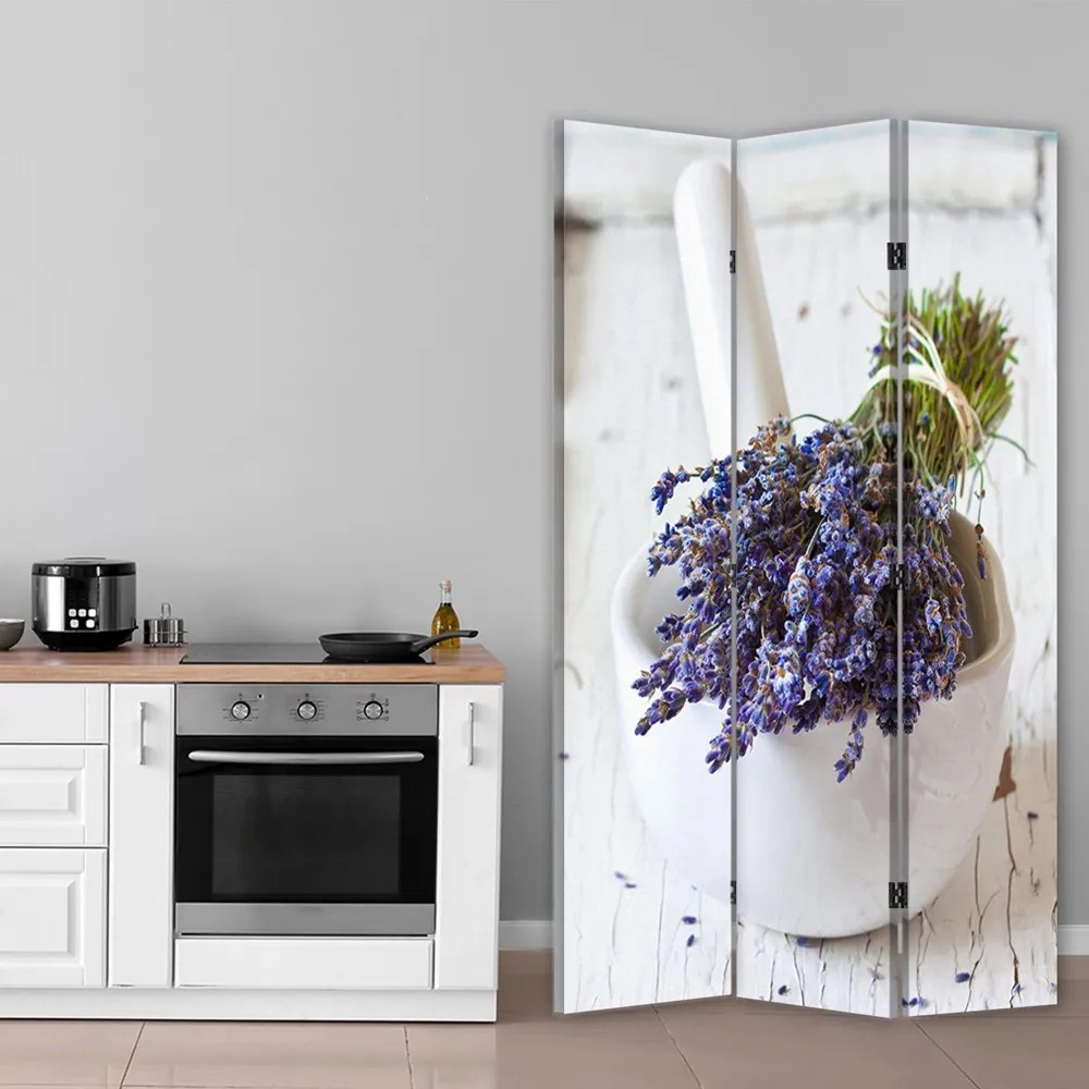 Gario Paraván Levendula csokor és habarcs Méret: 145 x 170 cm, Kivitelezés: Klasszikus paraván