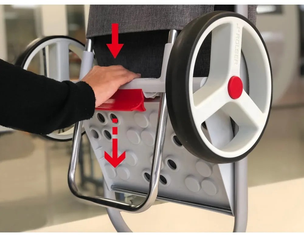 Gurulós bevásárlótáska 53 l Com Tweed Polar Black Tube – Rolser