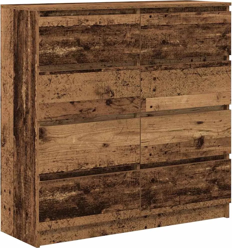 vidaXL antik fa színű szerelt fa tálalószekrény 100x35x99 cm