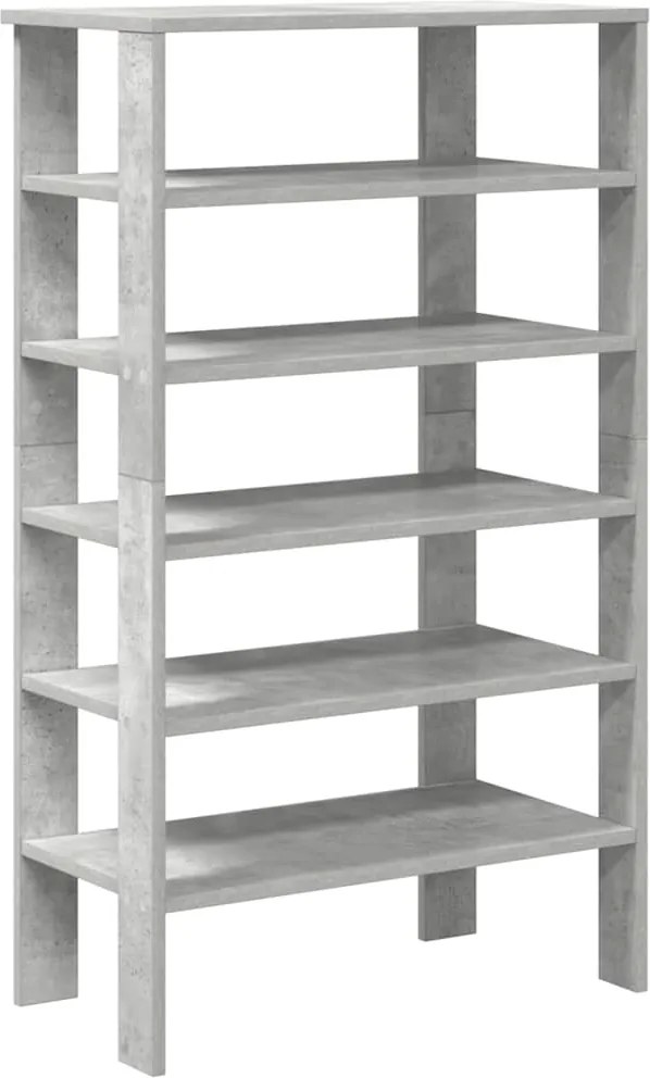 vidaXL betonszürke szerelt fa cipőtartó 61x32x105 cm