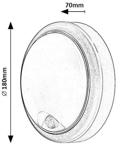 Rabalux 77028 - LED Kültéri fali lámpa érzékelővel LED/15W/230V IP54