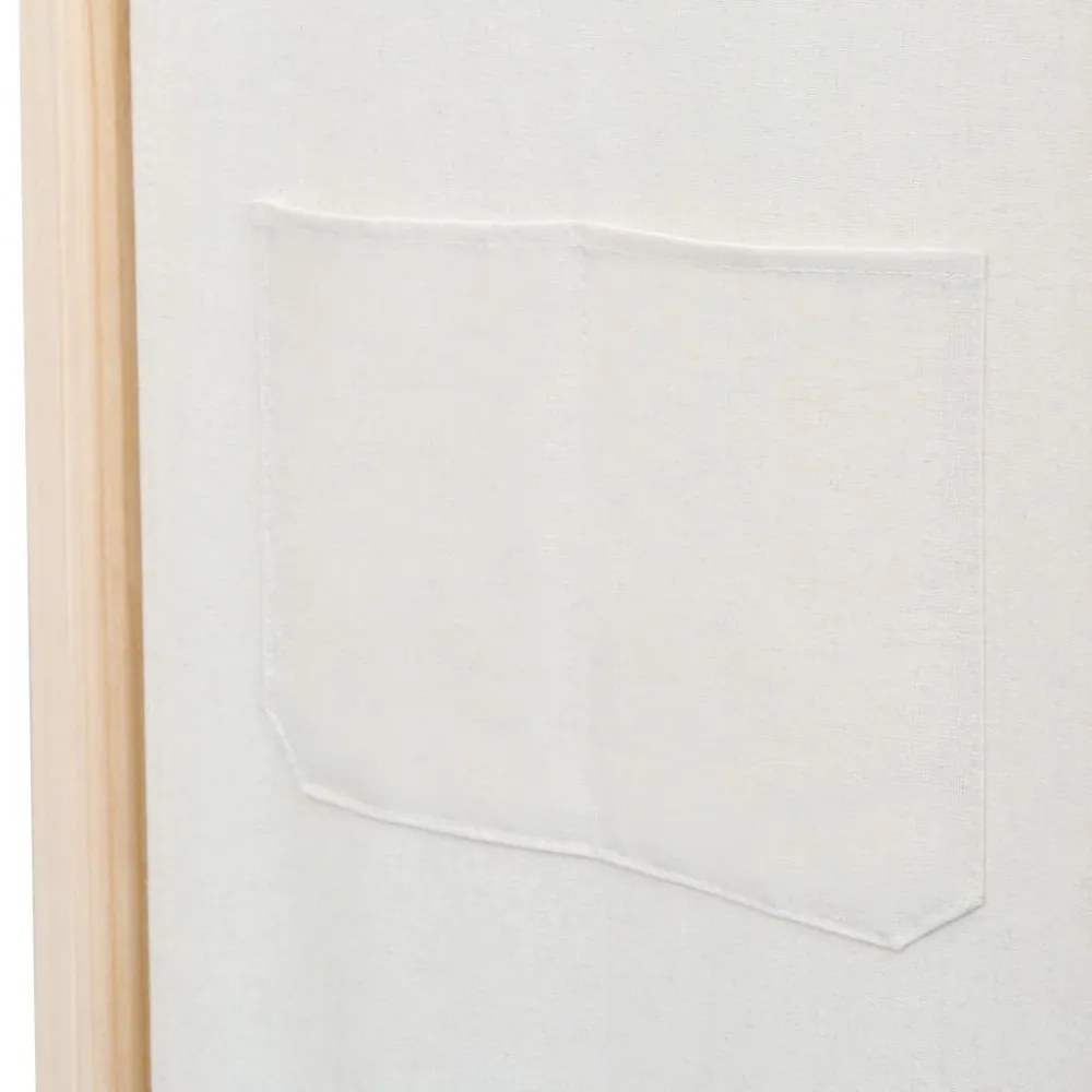 krémszínű 4-paneles szövetparaván 160 x 170 x 4 cm