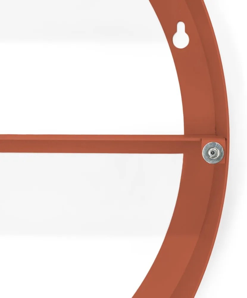 Terrakotta színű fém fali-tükrös fürdőszoba szekrény 55x55 cm Sonnet – Spinder Design