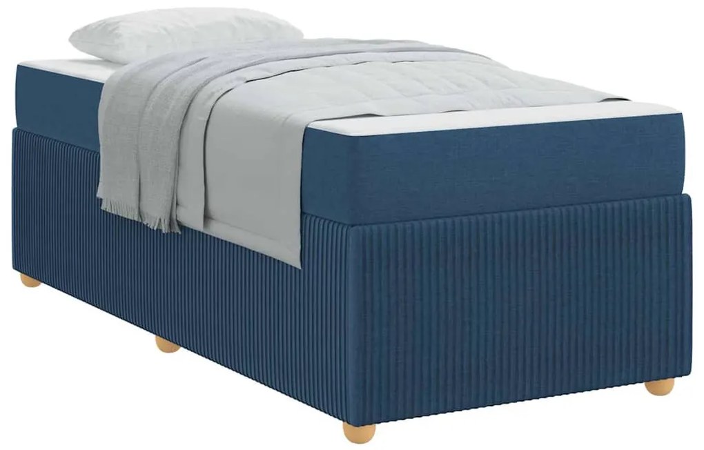 Ágykeret matraccal matracmal Kék 80 x 200 cm szövet