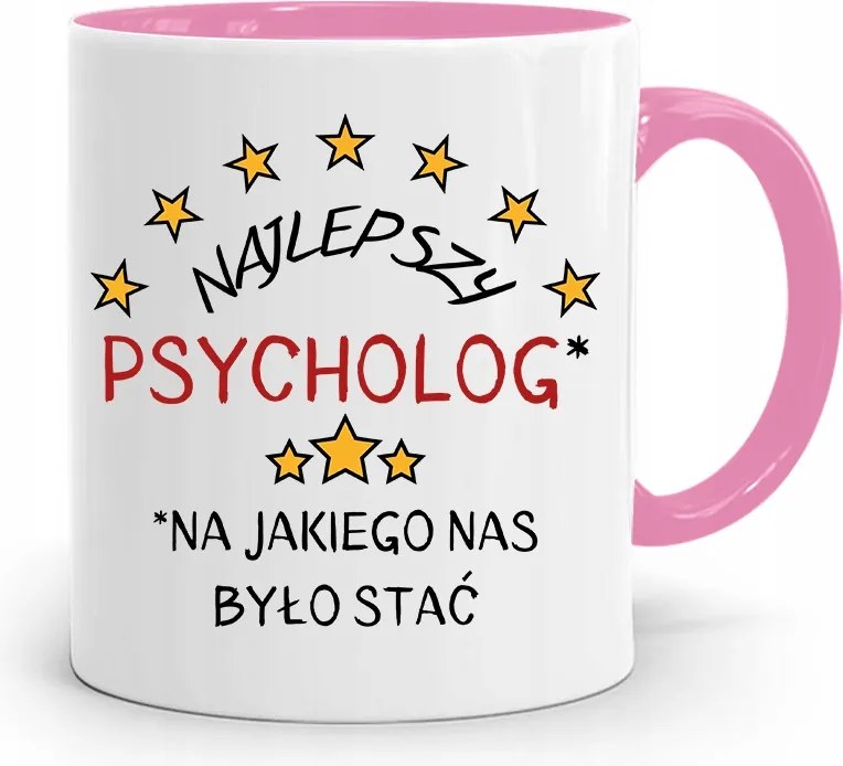 Pszichológus Pszichiáter Terapeuta Bögre Rózsaszín, fényképes nyomtatással