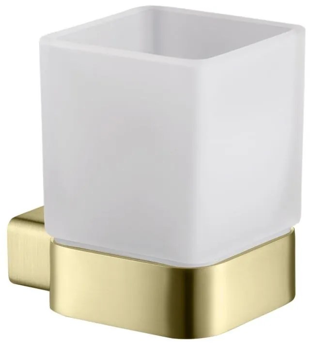 AREZZO design MONO üveg pohár tartó, szálcsiszolt arany