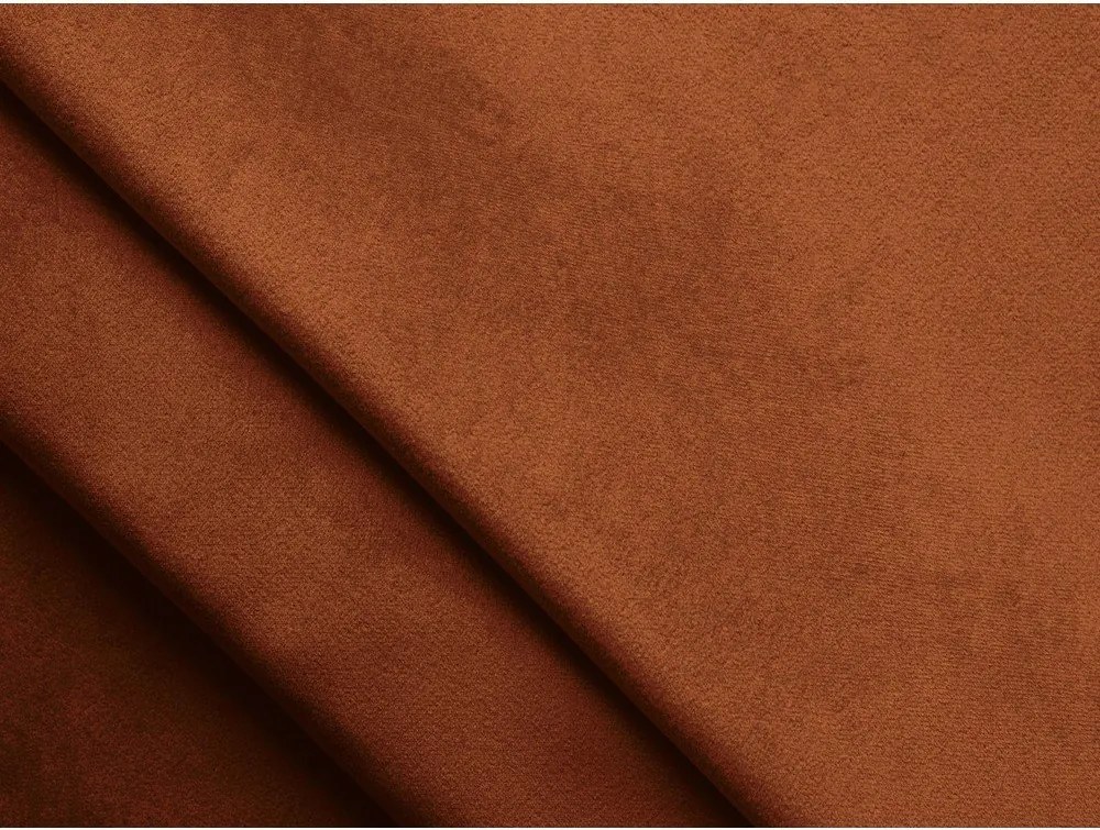 Terrakotta színű kárpitozott ágyneműtartós franciaágy ágyráccsal 180x200 cm Lemi – Makamii