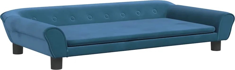 vidaXL kék bársony gyerekkanapé 100 x 50 x 26 cm