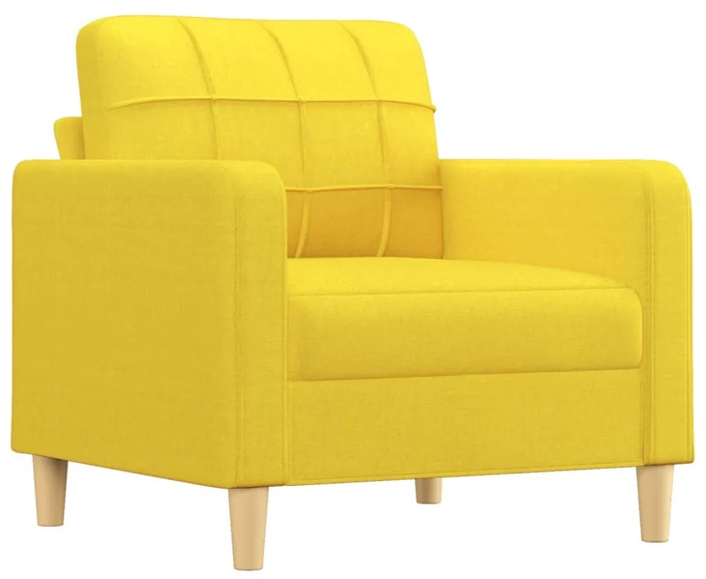 világossárga szövet kanapéfotel 60 cm