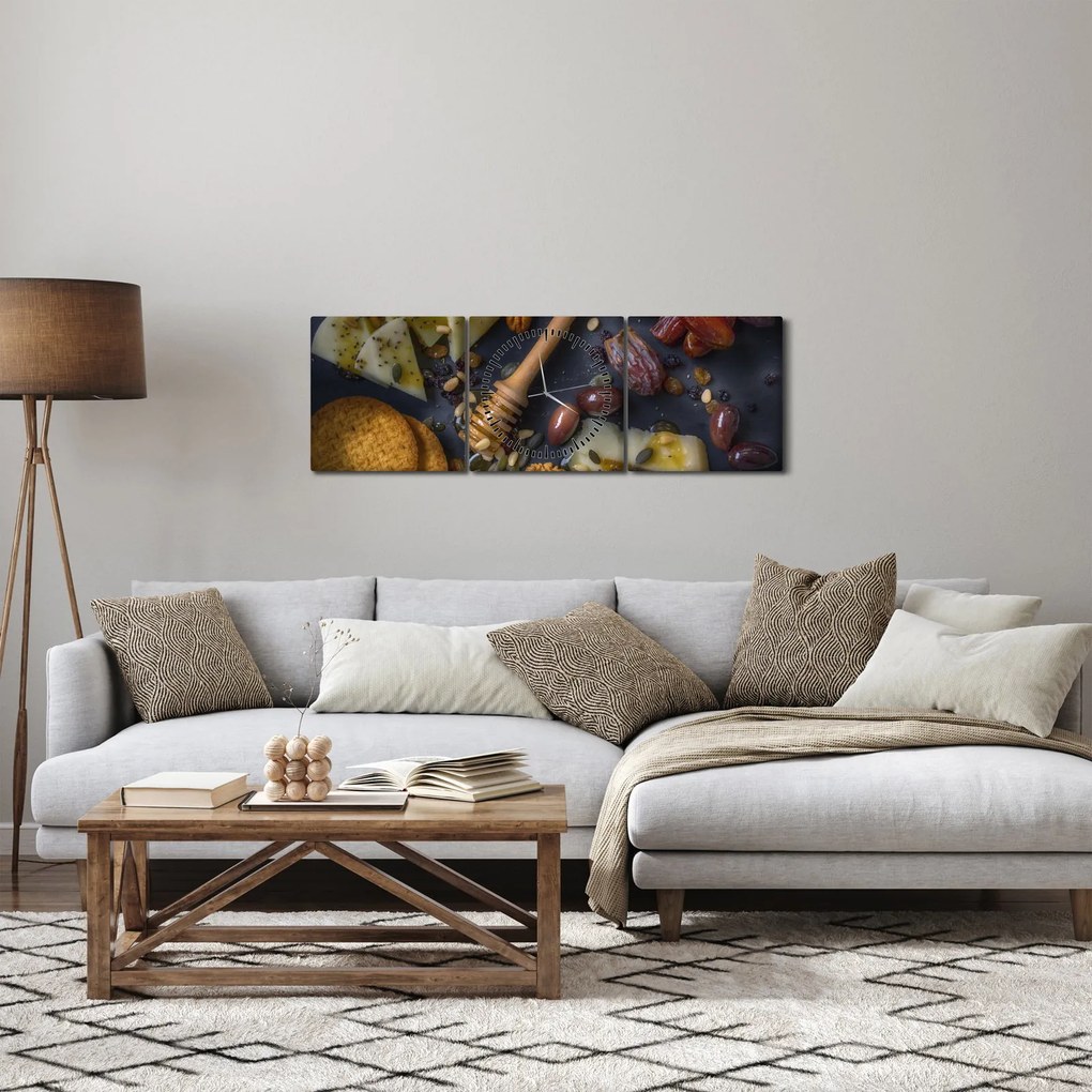 Kép szárított gyümölcsökkel (órával) (90x30 cm)