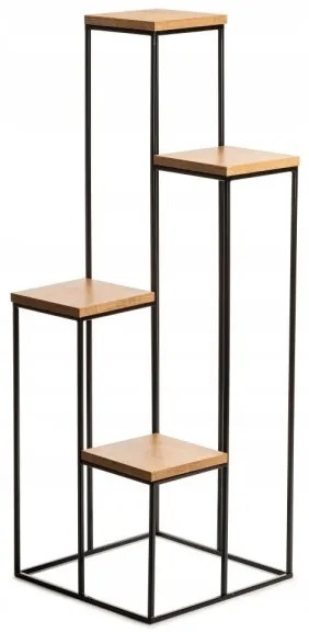 Virágállvány 110x40 cm fekete/barna