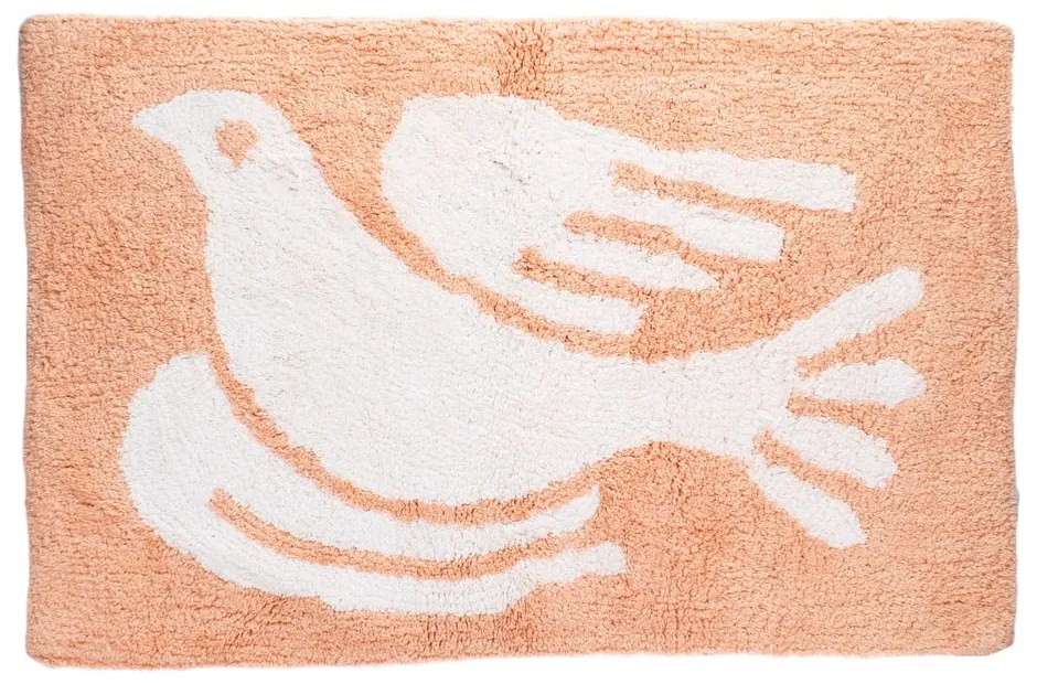 Barackszínű fürdőszobai kilépő 50x80 cm White Dove – Rex London