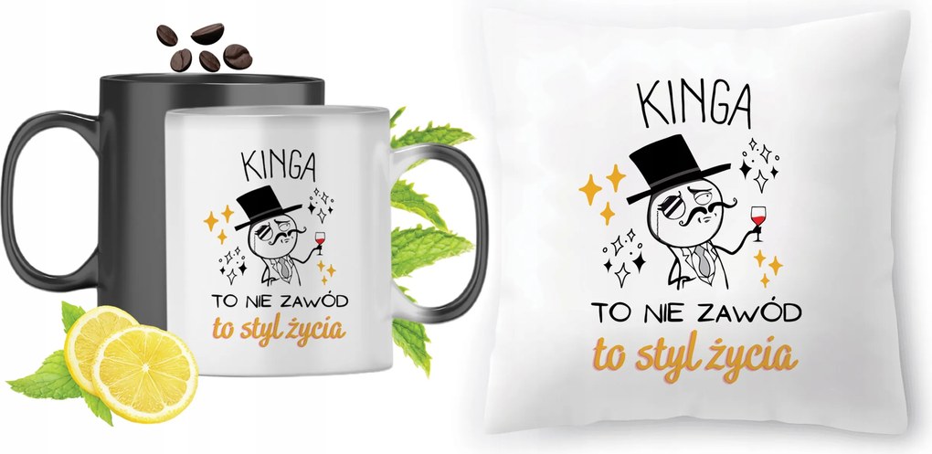 Kinga Mágikus bögre fényképes nyomott mintás párna szett