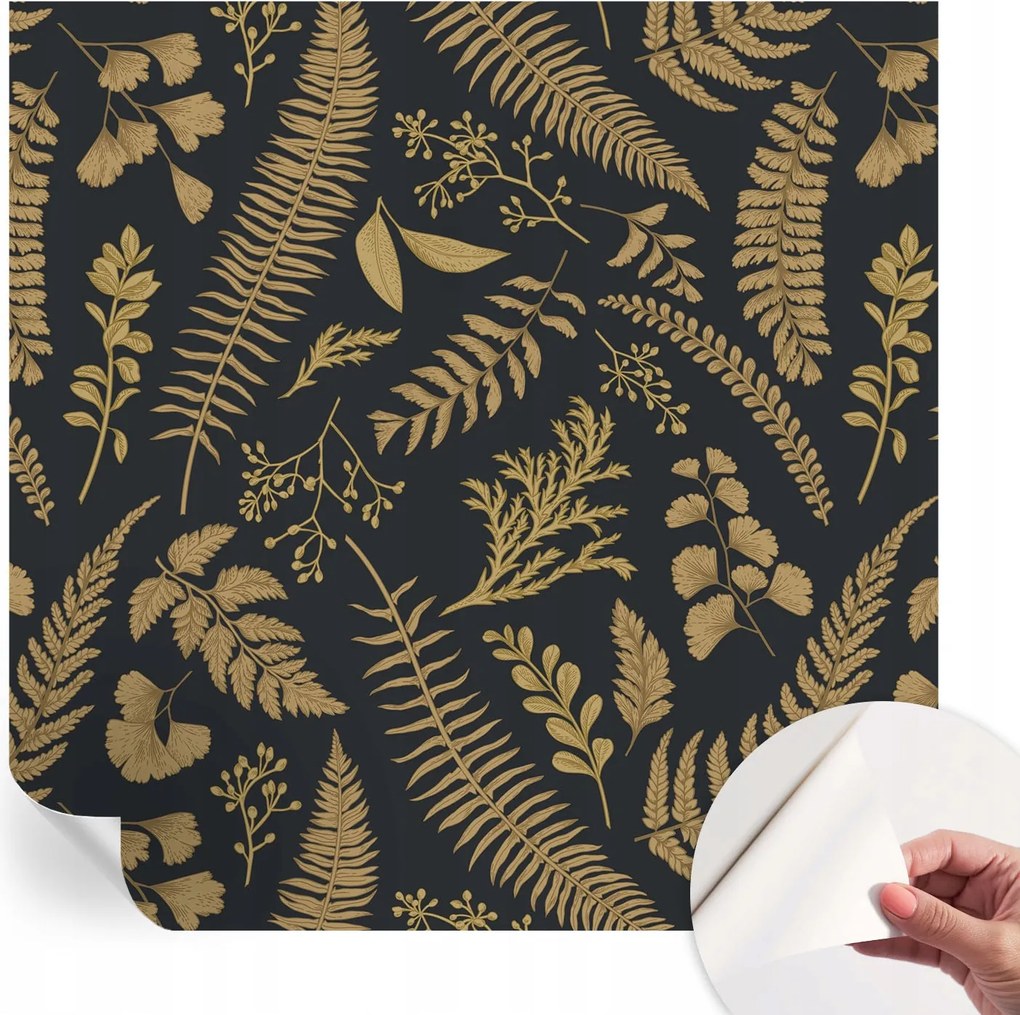 Öntapadós tapéta Divatos 3D fali ragasztóval Botanikus levelek 250x250 cm