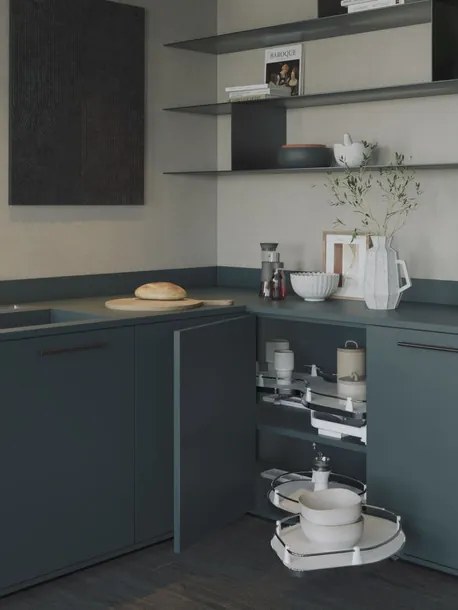 Konyhai fémrács, sarokszekrénybe, jobbos, Nuvola vesetál, króm-fehér,  800mm, 450mm ajtó szélesség, Sige Infinity Line 371