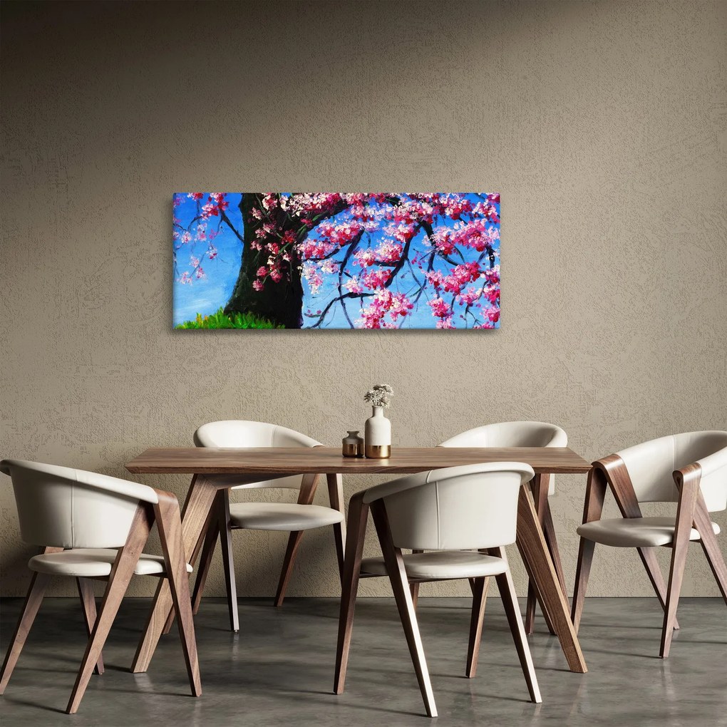 Kép festett cseresznyevirágok (120x50 cm)