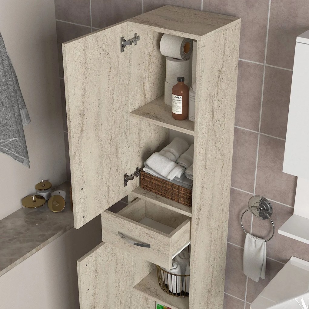 Fürdőszoba szekrény Selin 2 Doors 1 Drawer