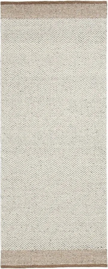 Bézs kétoldalas-kézi szövésű gyapjú futószőnyeg 80x200 cm Nifelia – Kave Home