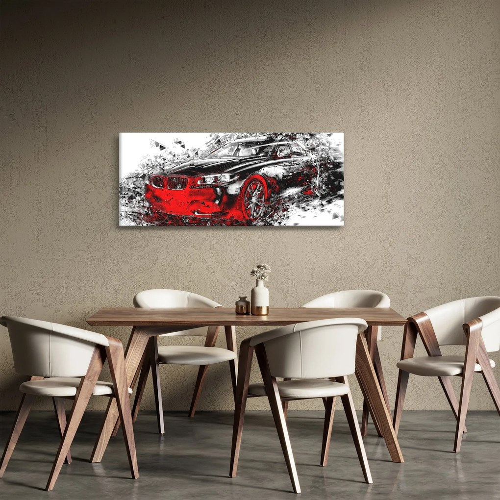 Kép - Festett autó akció közben (120x50 cm)