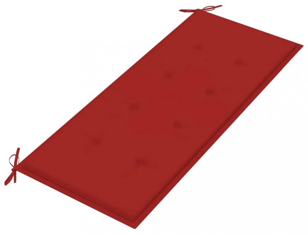 2 személyes tömör eukaliptuszfa kerti pad párnával 120 cm