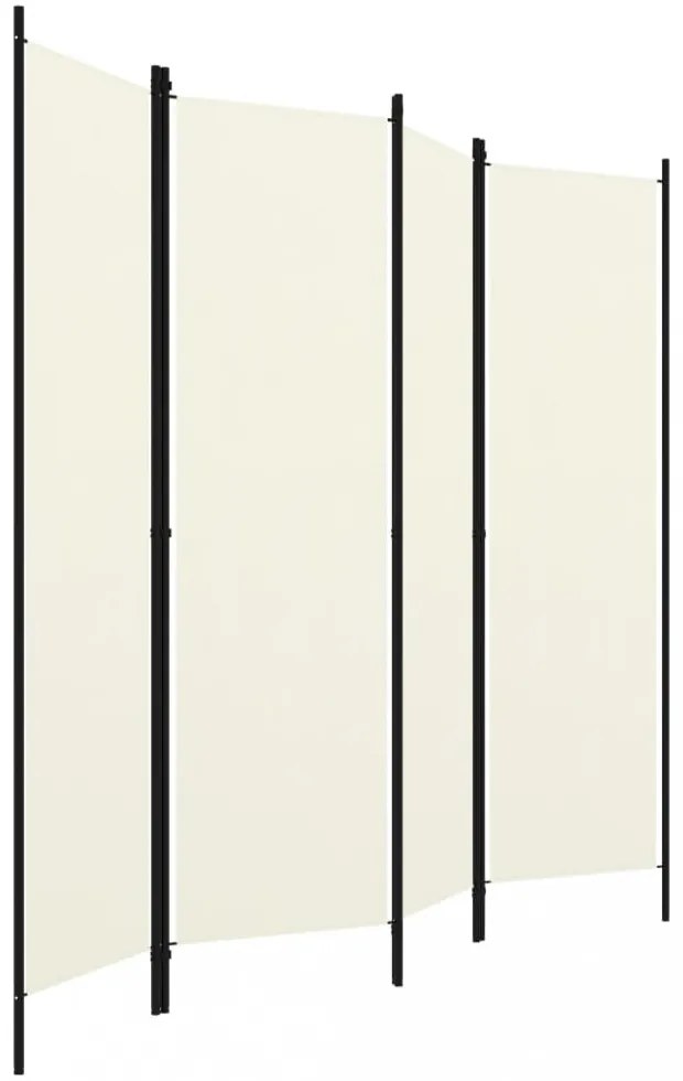 fehér 4 paneles paraván 200 x 180 cm