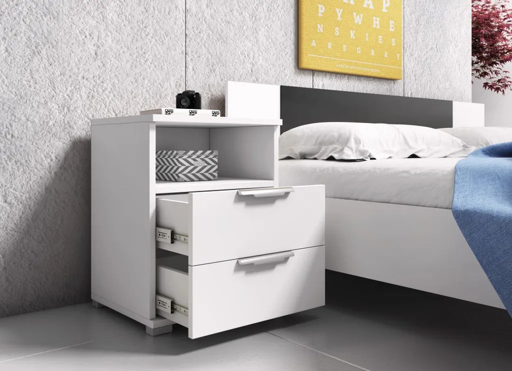 NAKA 2S SZAFKA NOCNA BIAŁY 16mm