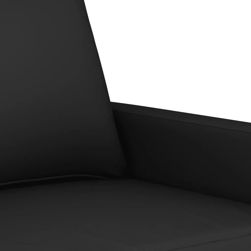 vidaXL 4 részes fekete bársony ülőgarnitúra párnákkal