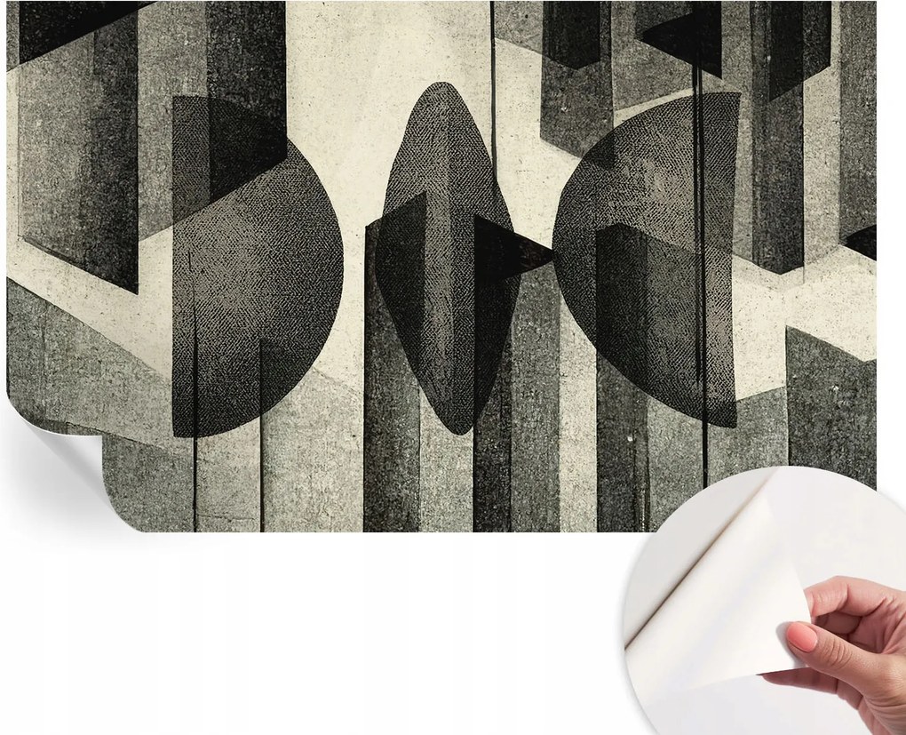 Öntapadós tapéta 3D fali furnér Geometrikus formák 416x254 cm