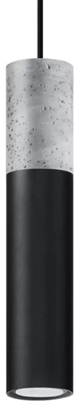 Sollux SL.0650 - BORGIO 1xGU10/40W/230V beton/fekete fém lógólámpa
