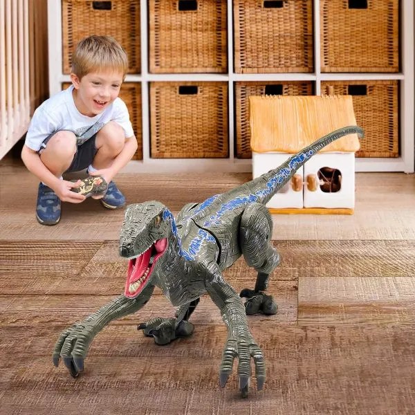 Velociraptor távirányítós játék dínó élethű hanghatásokkal – 45 cm (BBMJ)