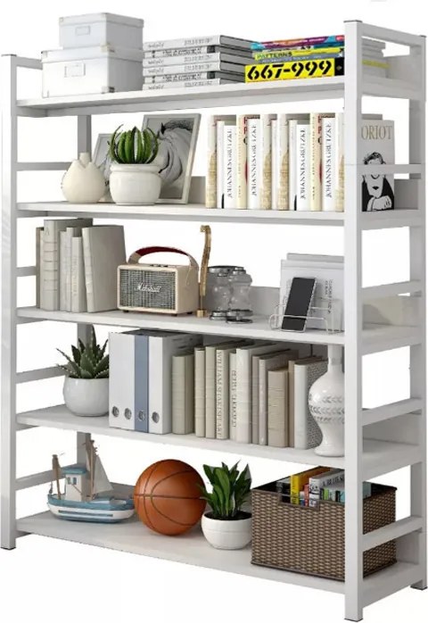 Fém vázas polcos szekrény 4 polcos 80x30x145cm fekete PG04-2