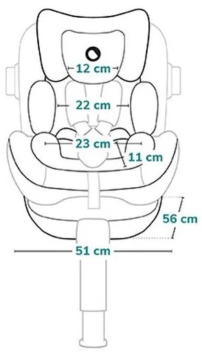 Lionelo -Forgatható autósülés alappal ANTOON PLUS i-Size 40-105 cm Fekete ónix