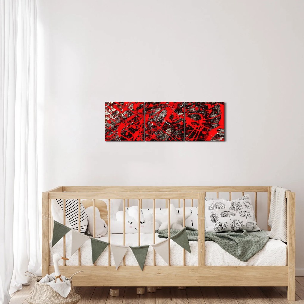 Kép - kifejező absztrakciók (órával) (90x30 cm)