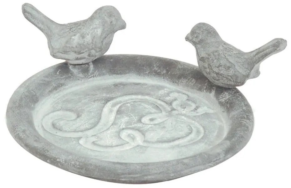 Szürke öntöttvas madáritató - Ego Dekor